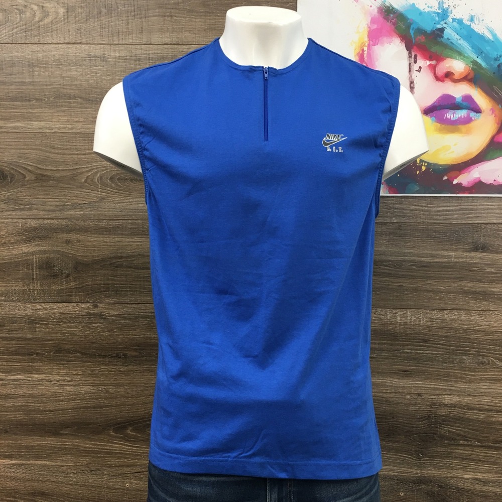 VINTAGE Nike F.I.T. Cycling Jersey 1/4 Zip Training Top Athletic Shirt XL